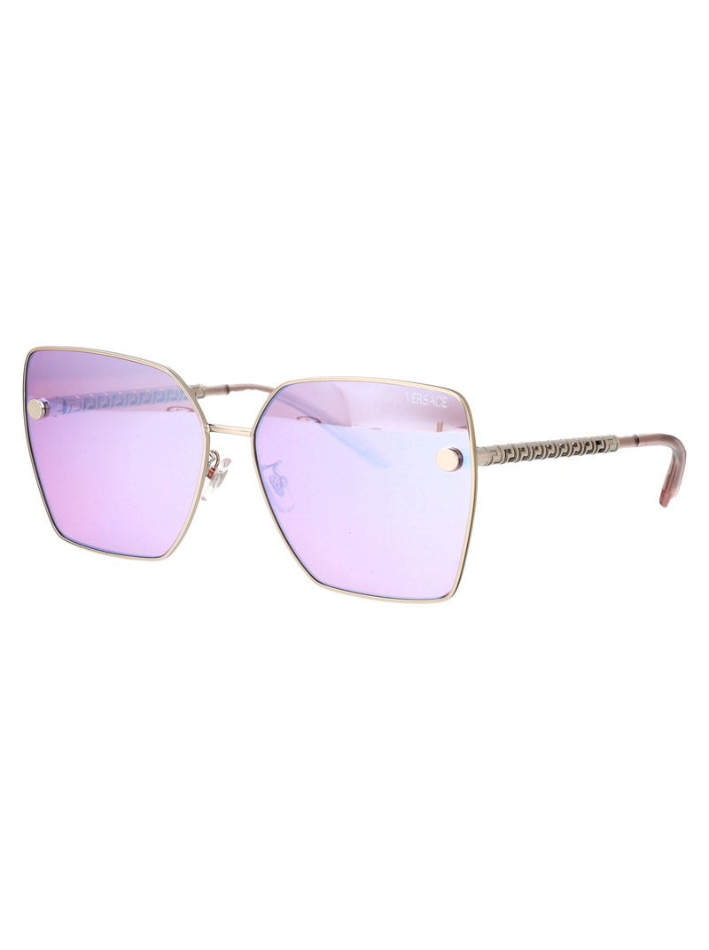 Versace 0ve2270d Square Metal Sunglasses — Silver