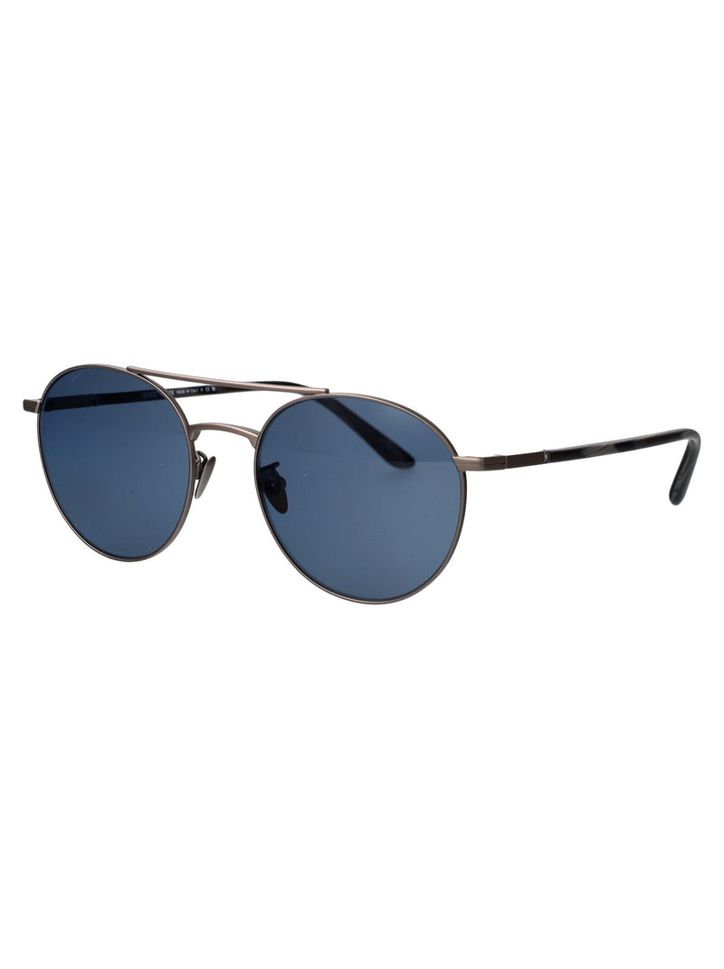 Giorgio Armani 0ar6156 Round Metal Frame Sunglasses — Gray Steel