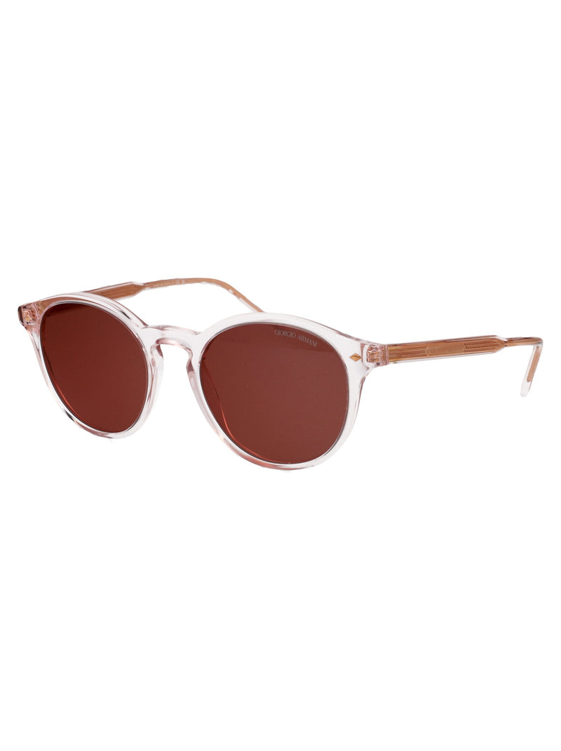 Giorgio Armani 0ar8211 Round Acetate Sunglasses — Pink