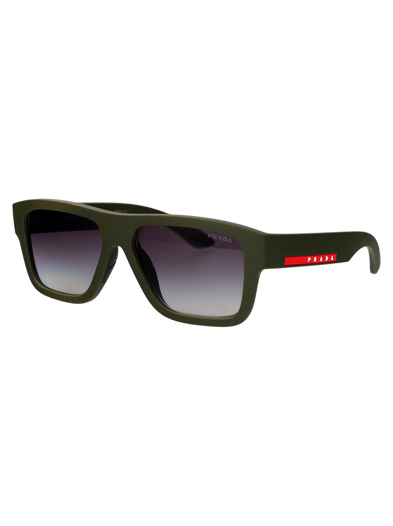 Prada 0ps Rectangular Matte Military Green Sunglasses — Injected