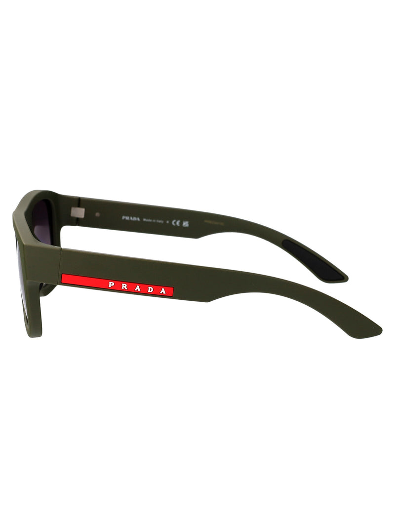 Prada 0ps Rectangular Matte Military Green Sunglasses — Injected