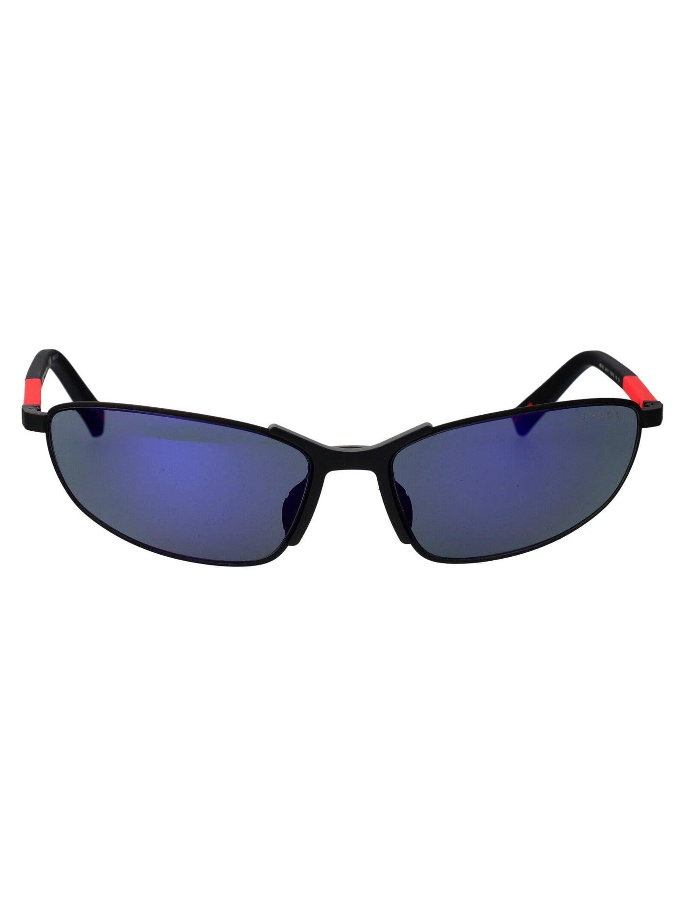 Prada 0ps Metal Rectangular Sunglasses — Black