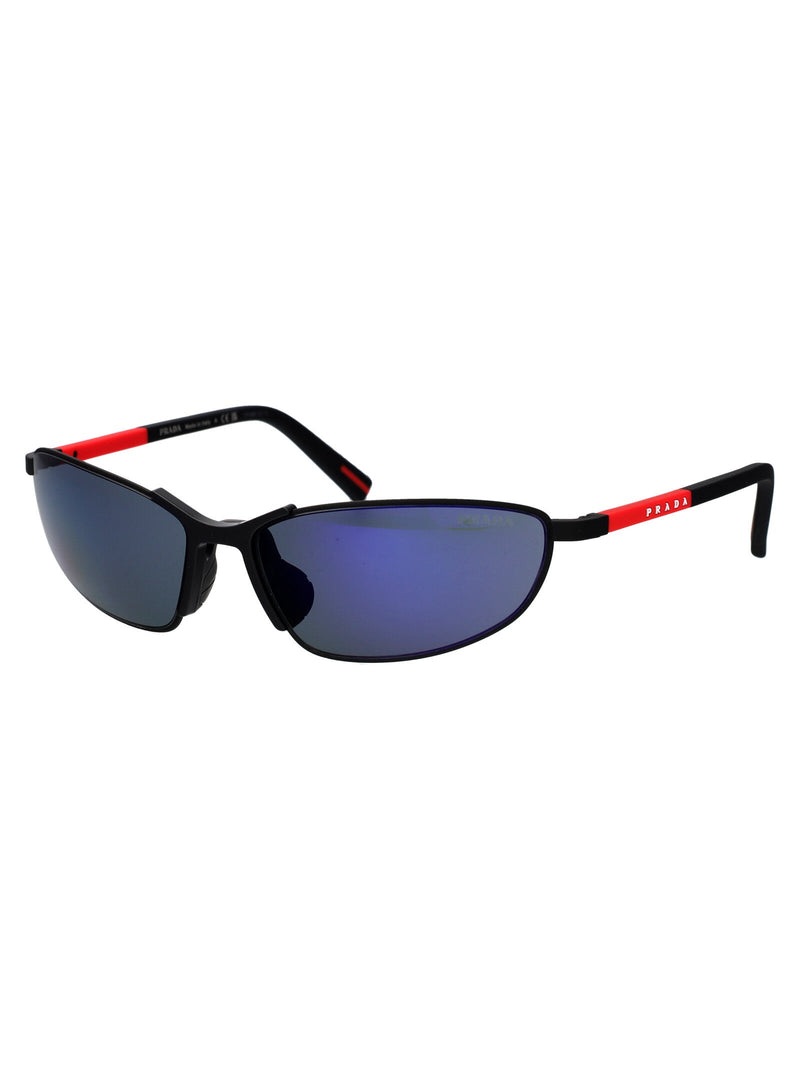 Prada 0ps Metal Rectangular Sunglasses — Black