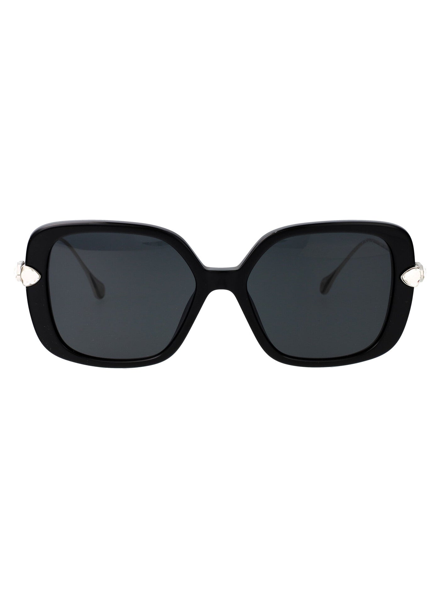 Swarovski 0sk6011 Crystal-Embellished Black Acetate Sunglasses —