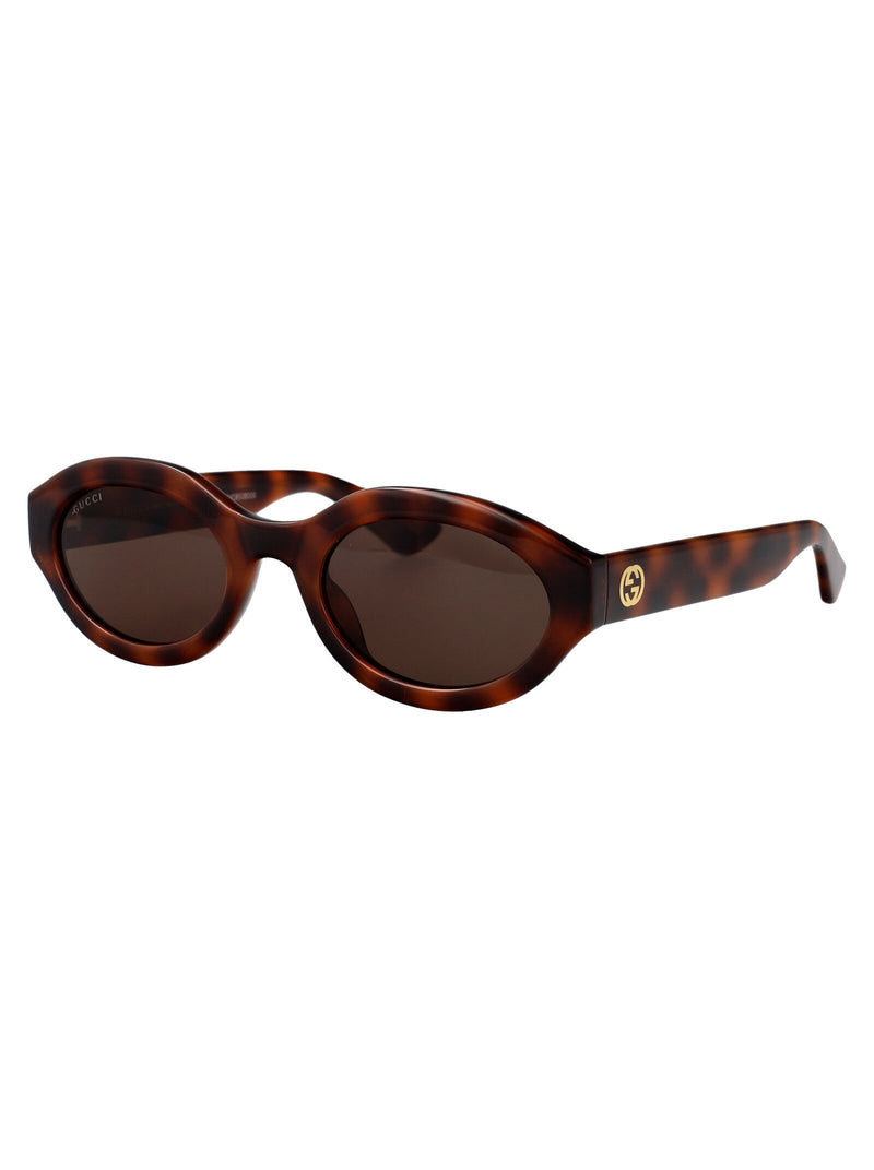 Gucci Gg1579s Injected Havana Sunglasses — Brown