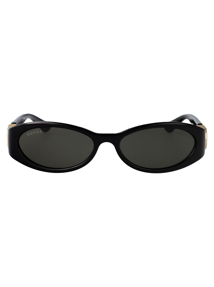Gucci Gg1660s Oval Injected Sunglasses — Black