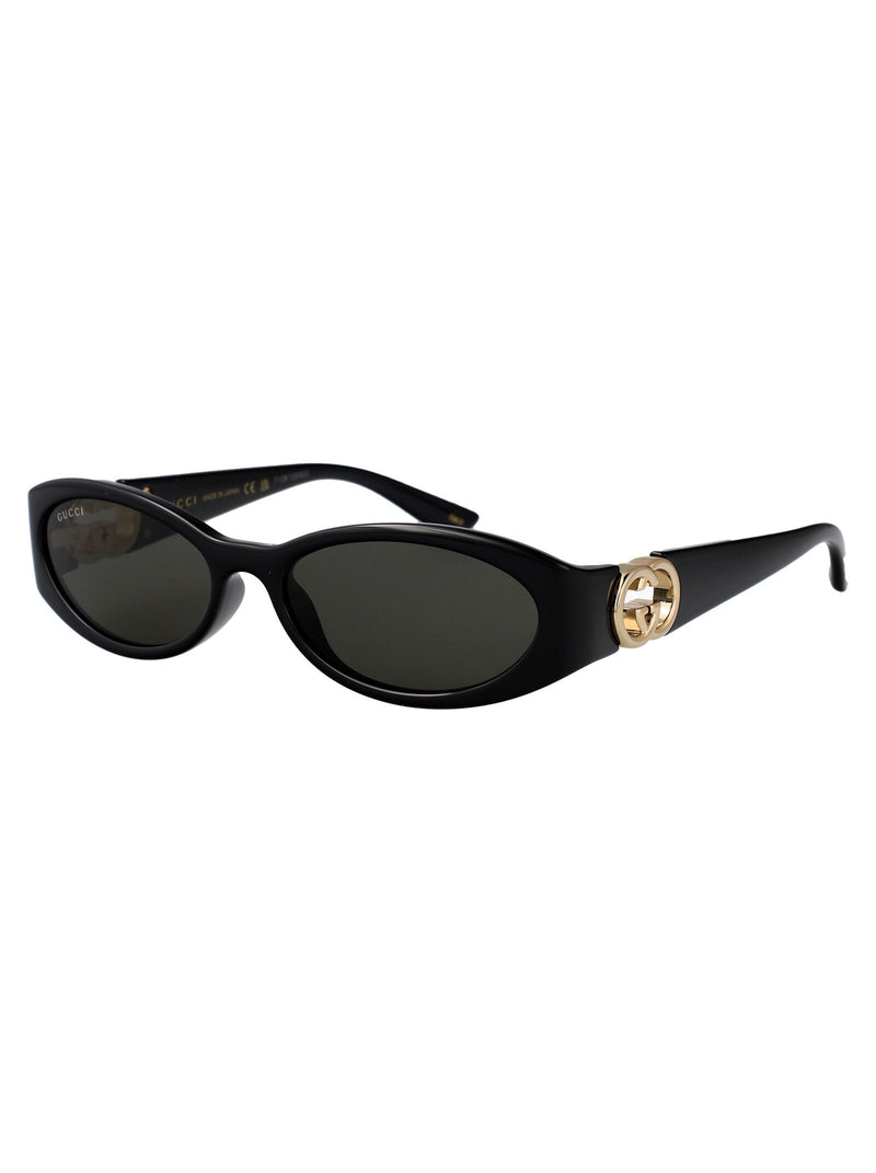 Gucci Gg1660s Oval Injected Sunglasses — Black