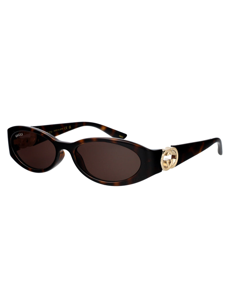 Gucci Gg1660s Tortoiseshell Acetate Sunglasses — Brown Injected