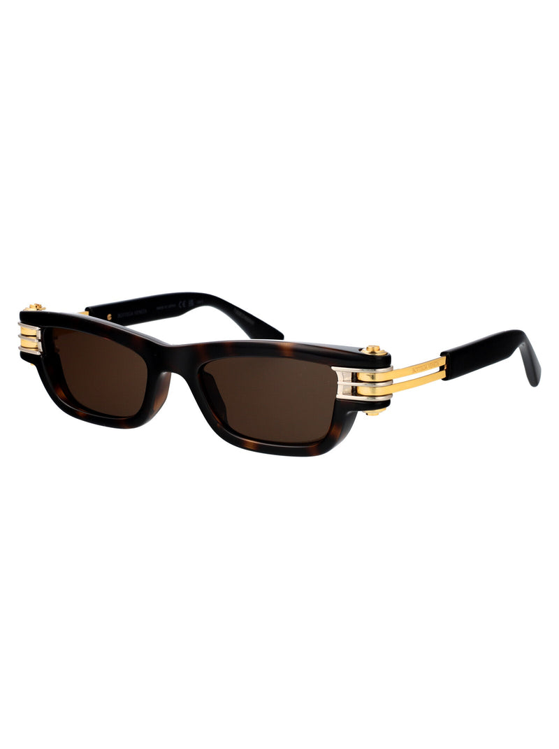 Bottega Veneta Bv1308s Havana-Gold-Metal Sunglasses — Brown
