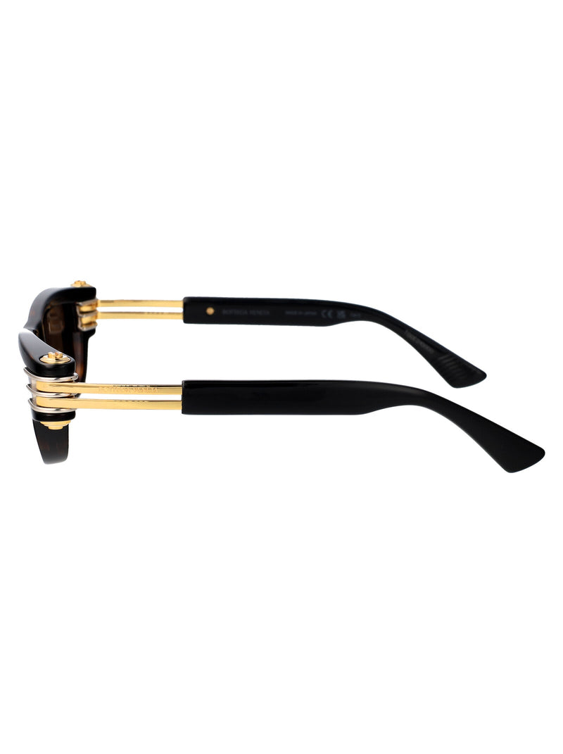 Bottega Veneta Bv1308s Havana-Gold-Metal Sunglasses — Brown