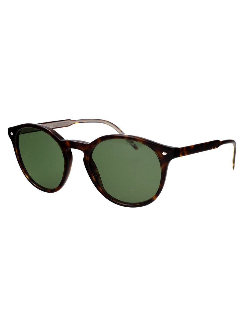 Giorgio Armani 0ar8211 Acetate Round Sunglasses — Brown