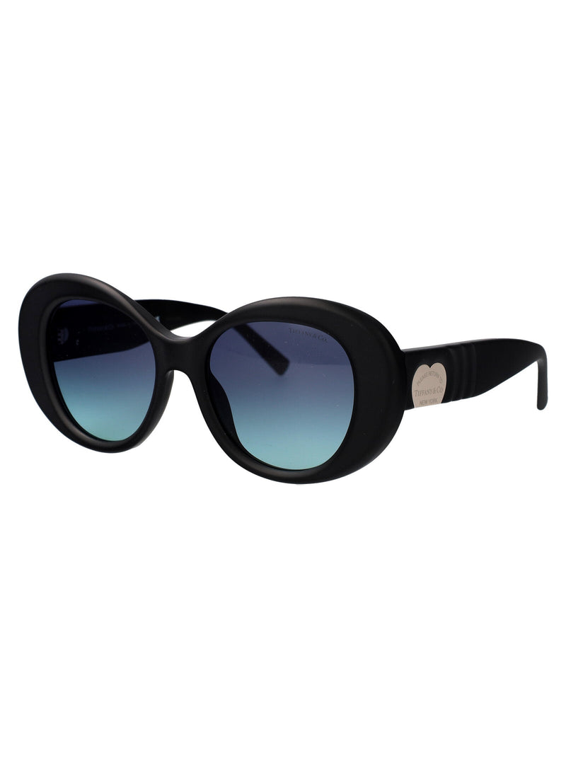 Tiffany & Co. 0tf4228 Oval Black Acetate Sunglasses —