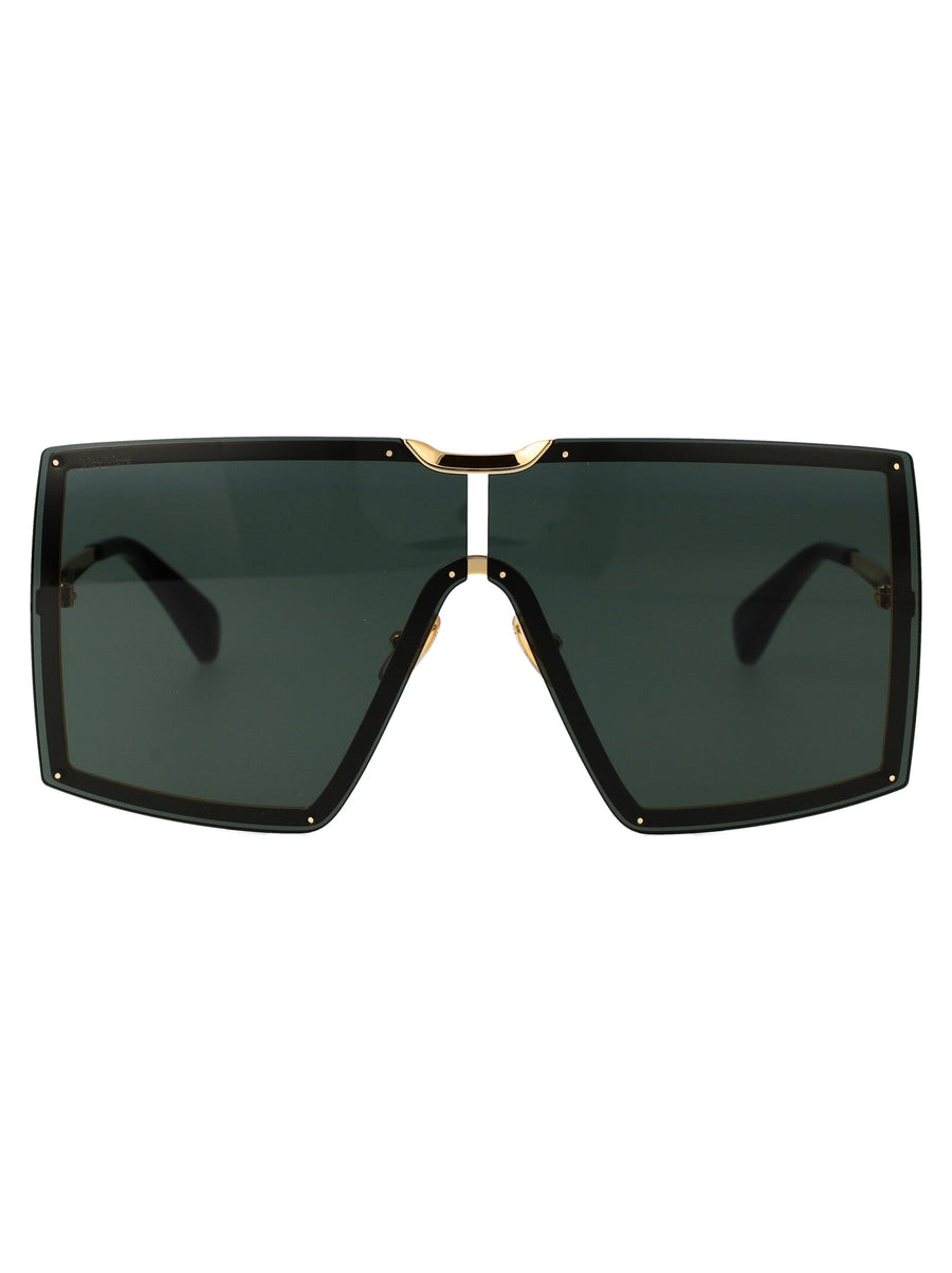 Max Mara Mm0117 Gold Metal Square Sunglasses —