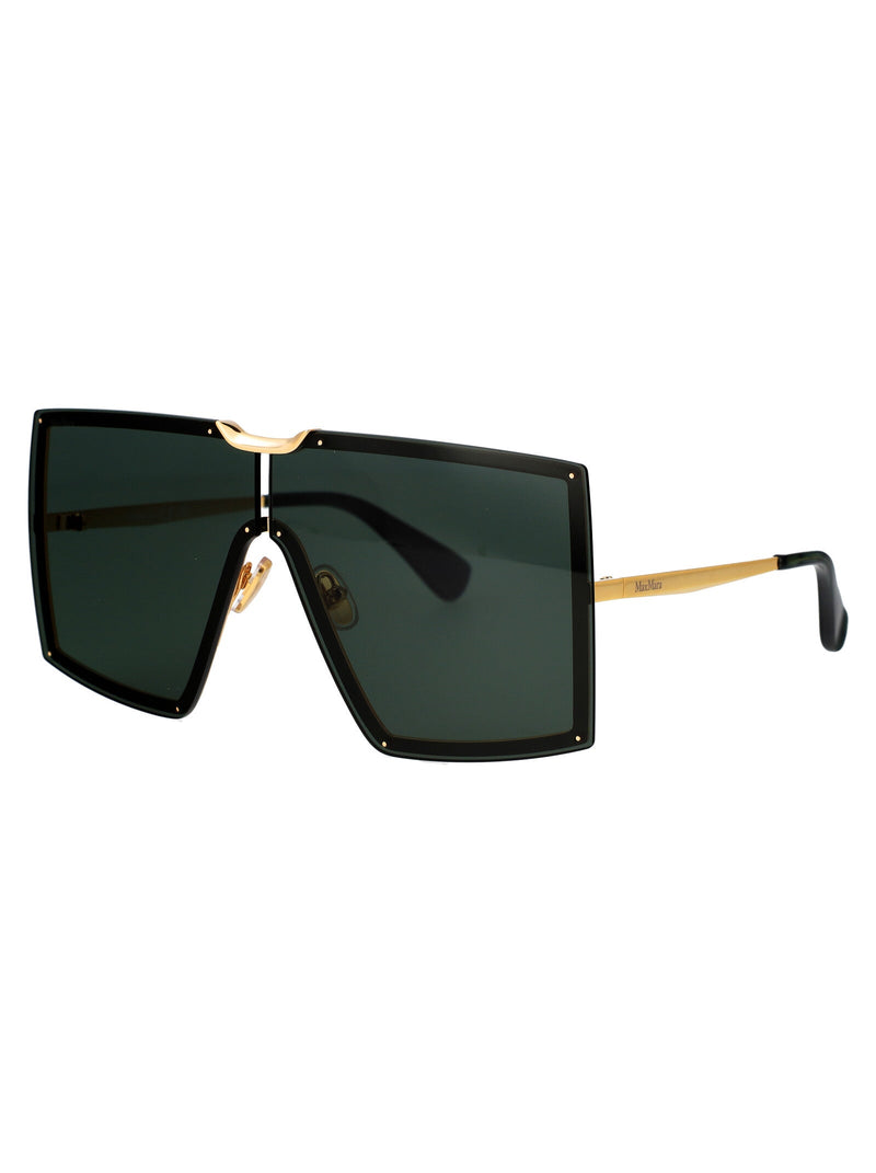 Max Mara Mm0117 Gold Metal Square Sunglasses —