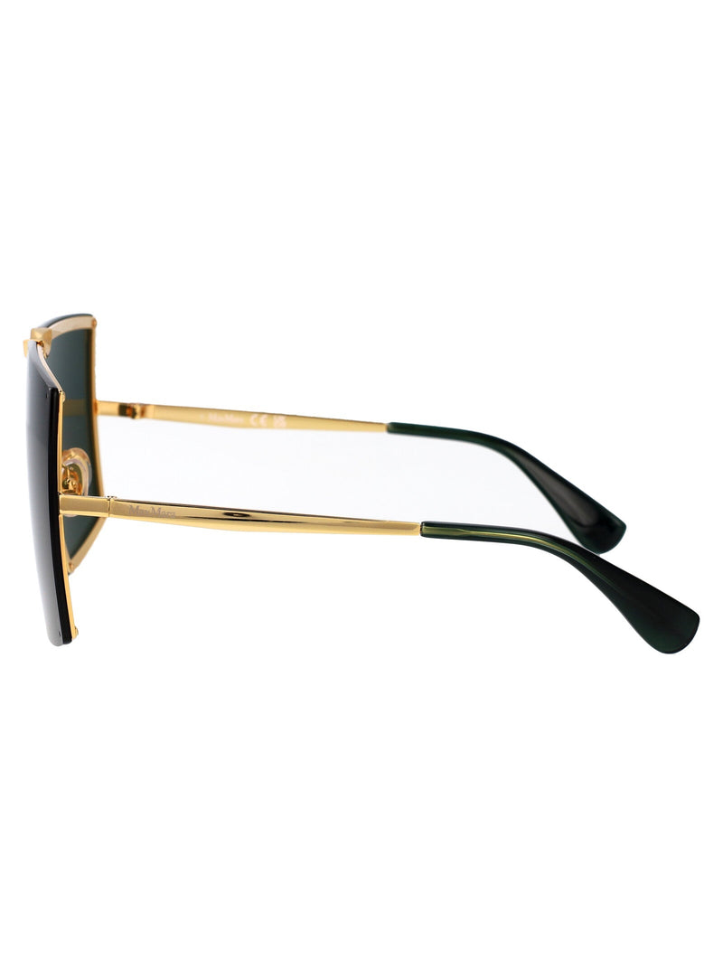 Max Mara Mm0117 Gold Metal Square Sunglasses —