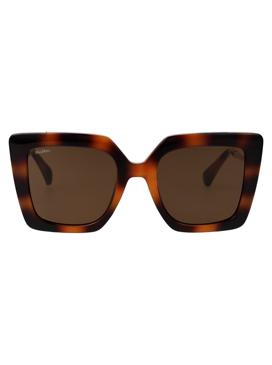 Max Mara Mm0051 Tortoiseshell Injected Sunglasses — Brown