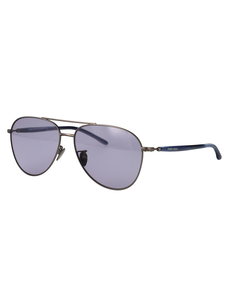 Giorgio Armani 0ar6162 Matte Gunmetal Steel Sunglasses — Gray