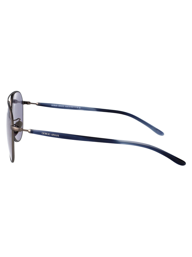 Giorgio Armani 0ar6162 Matte Gunmetal Steel Sunglasses — Gray