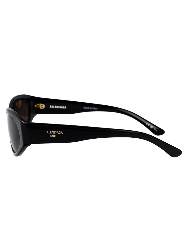 Balenciaga Bb0367s Sculpted Acetate Sunglasses — Black