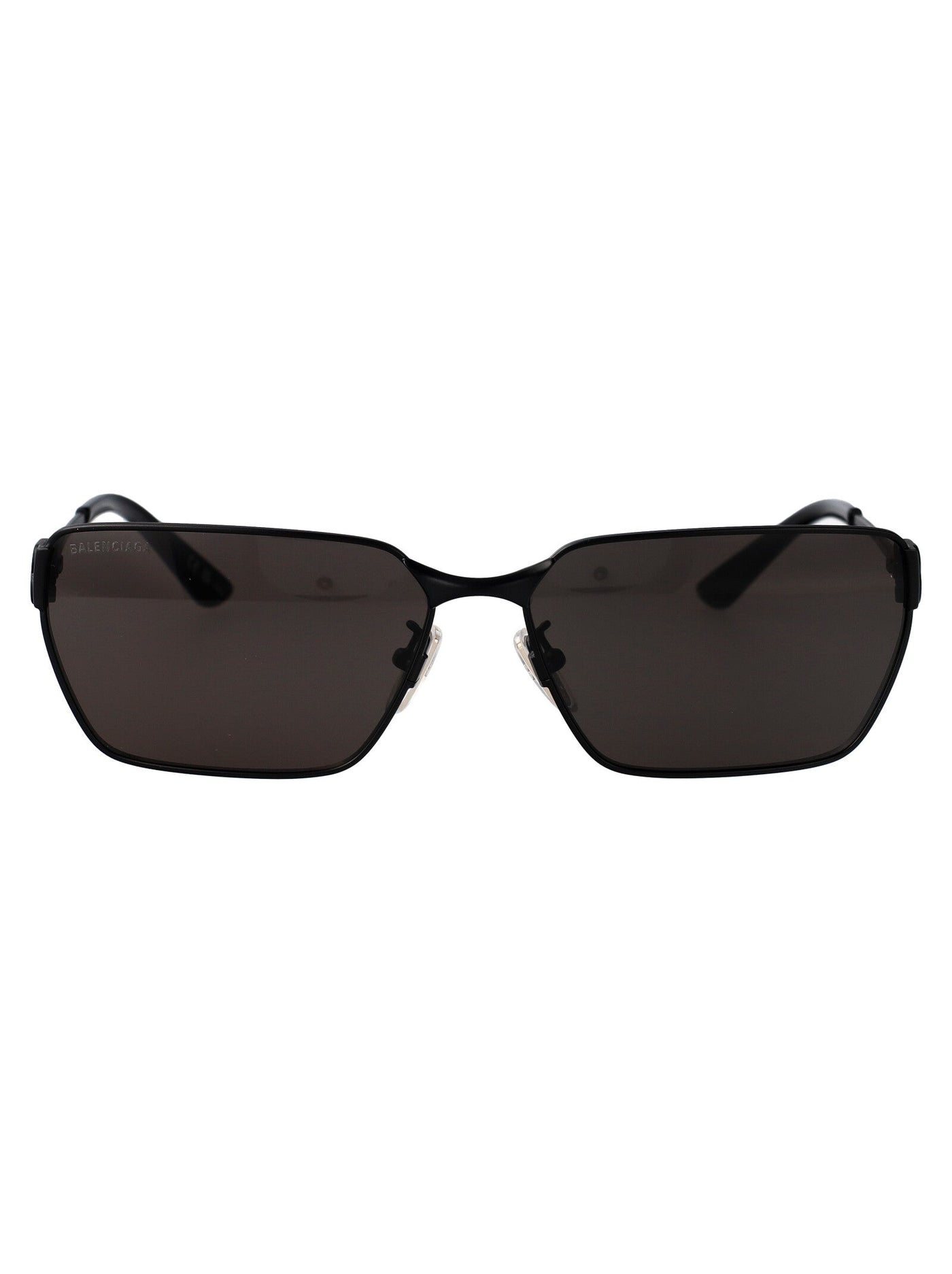 Balenciaga Bb0374sk Sculptural Metal Sunglasses — Black