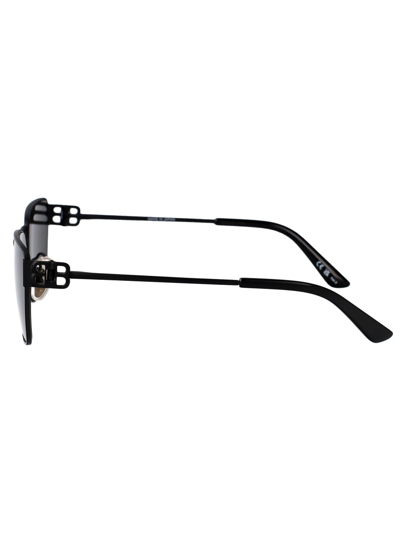 Balenciaga Bb0374sk Sculptural Metal Sunglasses — Black