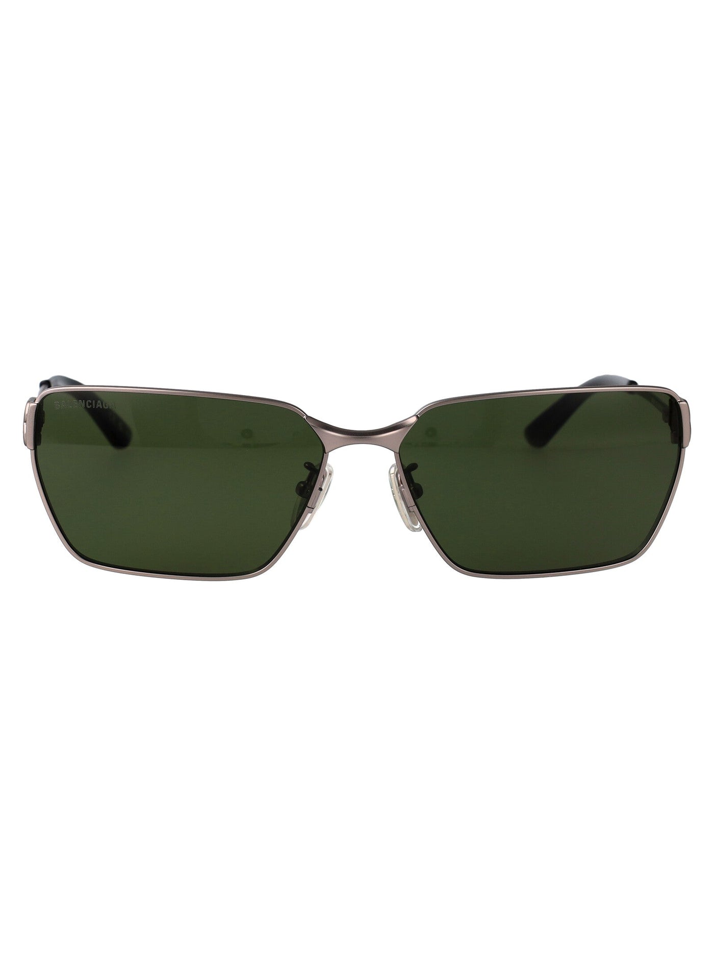 Balenciaga Bb0374sk Metal Rectangle Sunglasses — Green