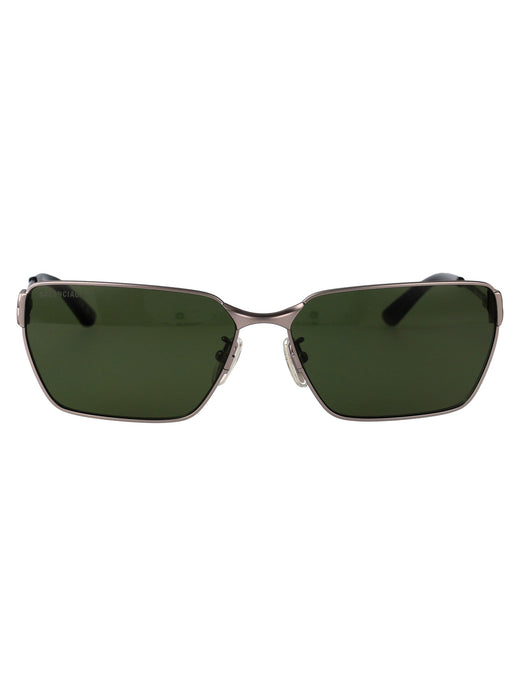 Balenciaga Bb0374sk Metal Rectangle Sunglasses — Green