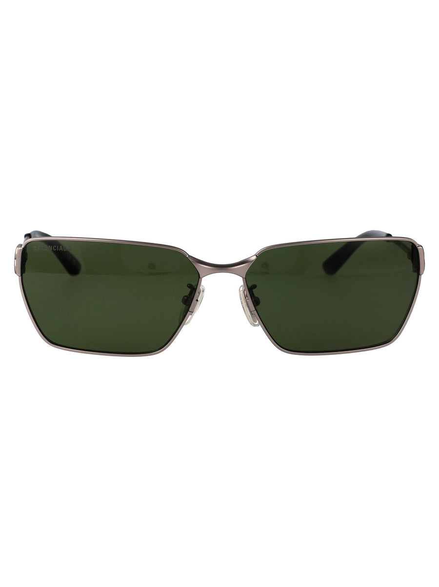 Balenciaga Bb0374sk Metal Rectangle Sunglasses — Green