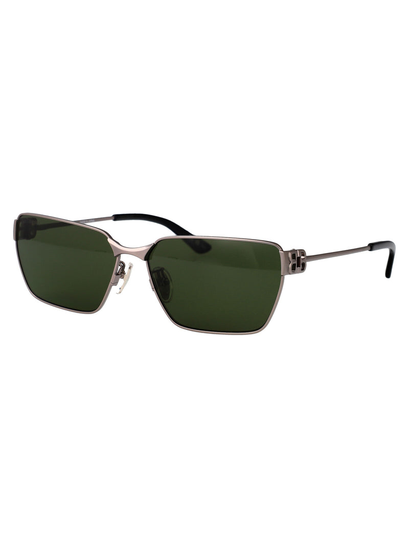 Balenciaga Bb0374sk Metal Rectangle Sunglasses — Green