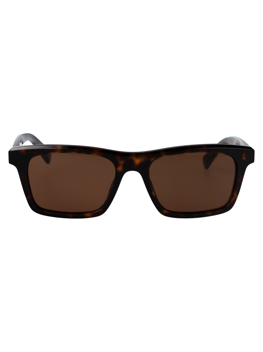 Alexander Mcqueen Am0472s Tortoiseshell Injected Sunglasses — Brown