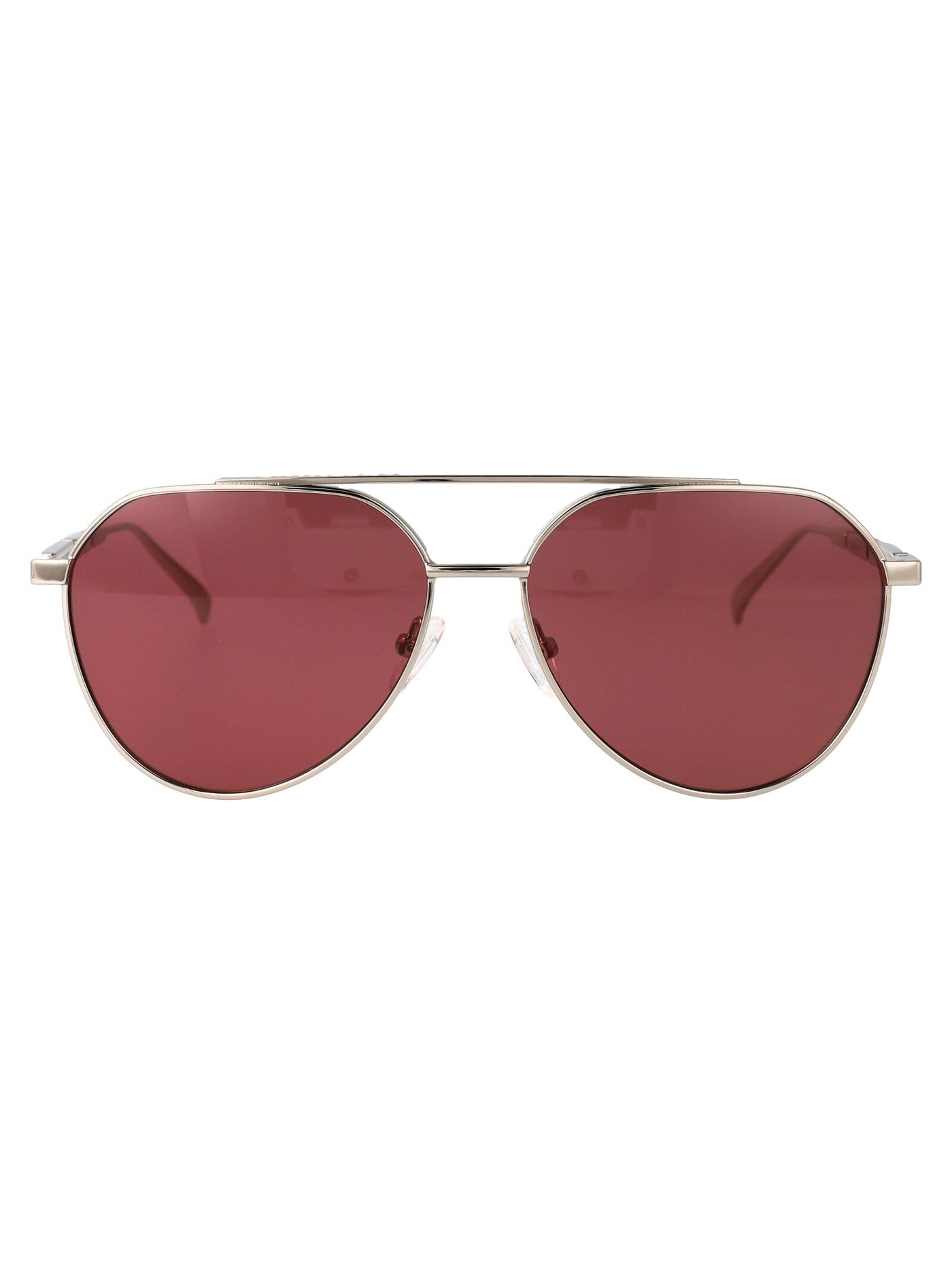 Alexander Mcqueen Am0478s Metal Aviator Sunglasses — Silver