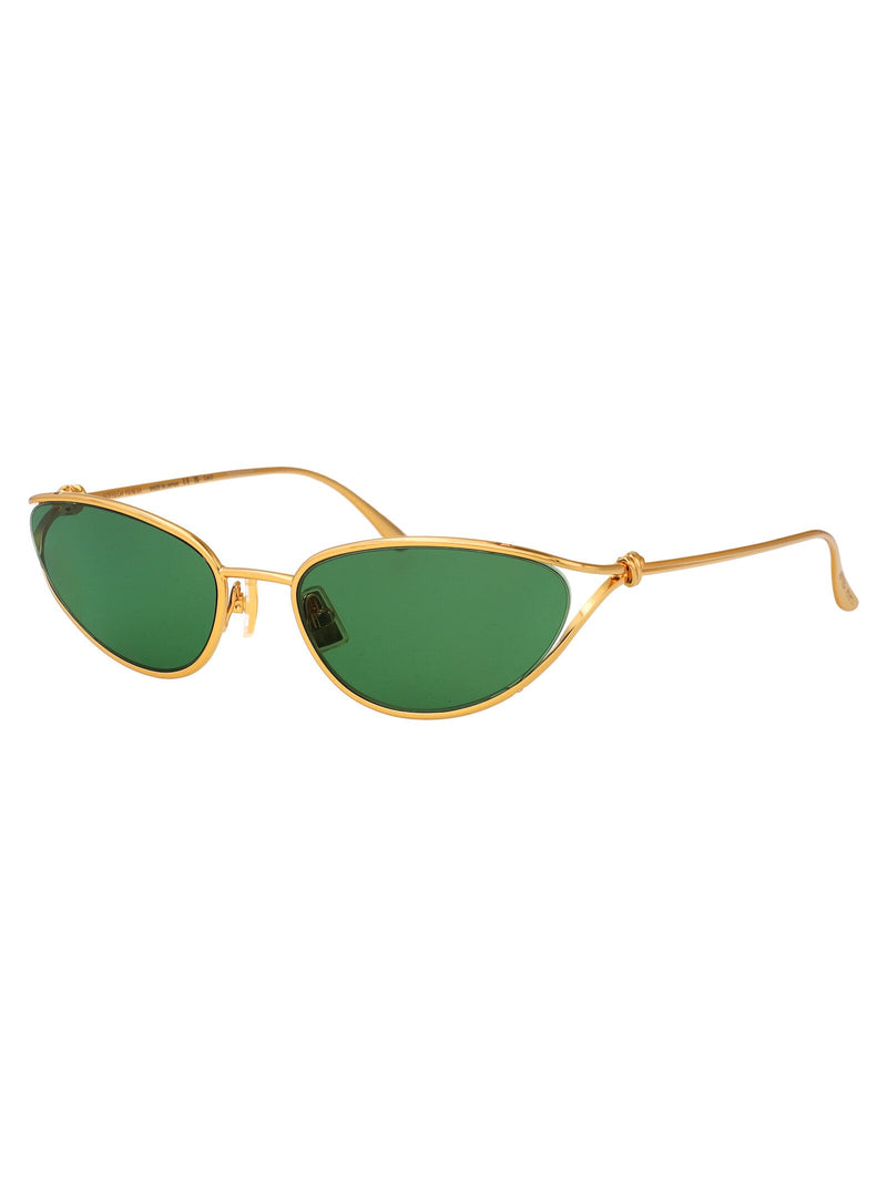 Bottega Veneta Bv1330s Metal Cat-Eye Sunglasses — Gold