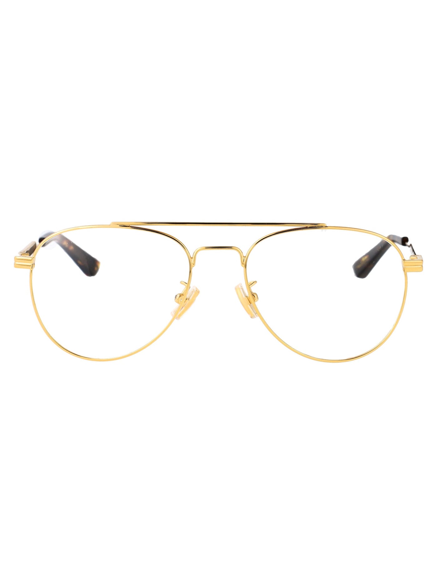 Bottega Veneta Bv1340ok Gold-Tone Metal Aviator Sunglasses — Gold