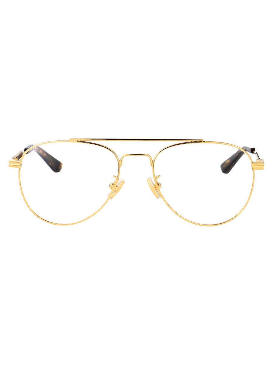 Bottega Veneta Bv1340ok Gold-Tone Metal Aviator Sunglasses — Gold