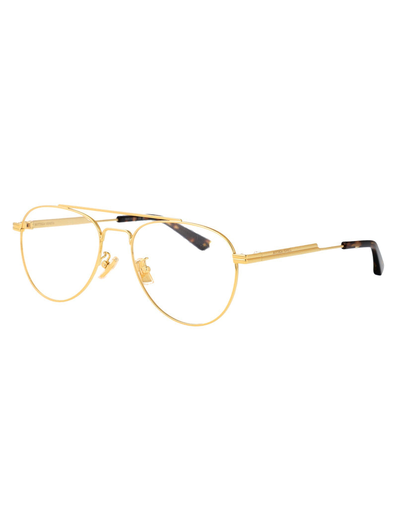 Bottega Veneta Bv1340ok Gold-Tone Metal Aviator Sunglasses — Gold