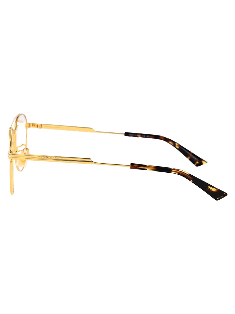 Bottega Veneta Bv1340ok Gold-Tone Metal Aviator Sunglasses — Gold