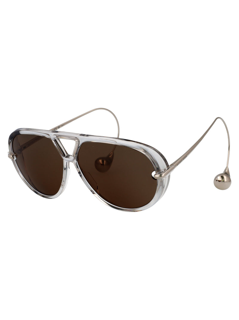 Bottega Veneta Bv1273s Sunglasses — Gray Metal