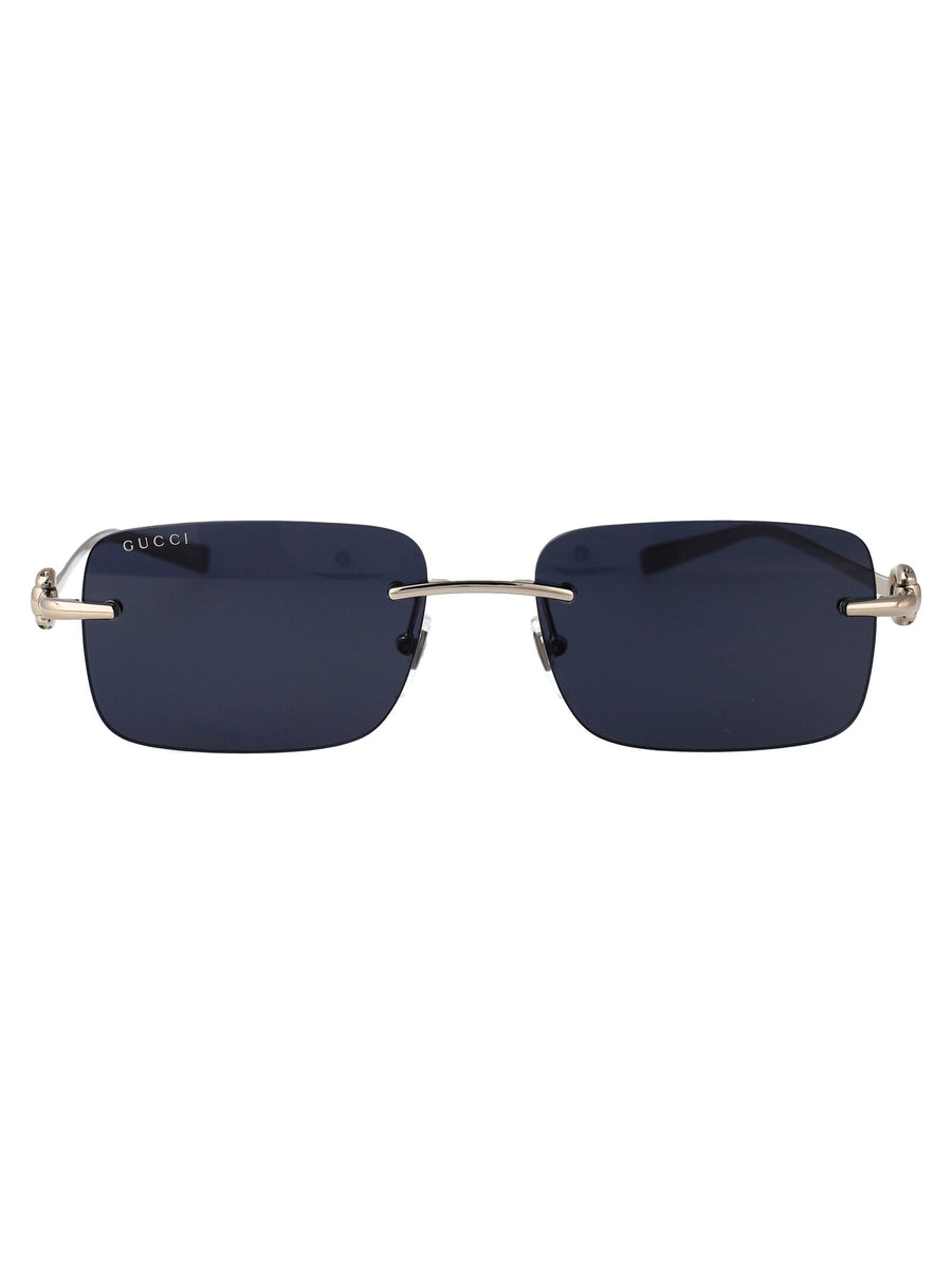 Gucci Gg1703s Rimless Metal Sunglasses — Silver