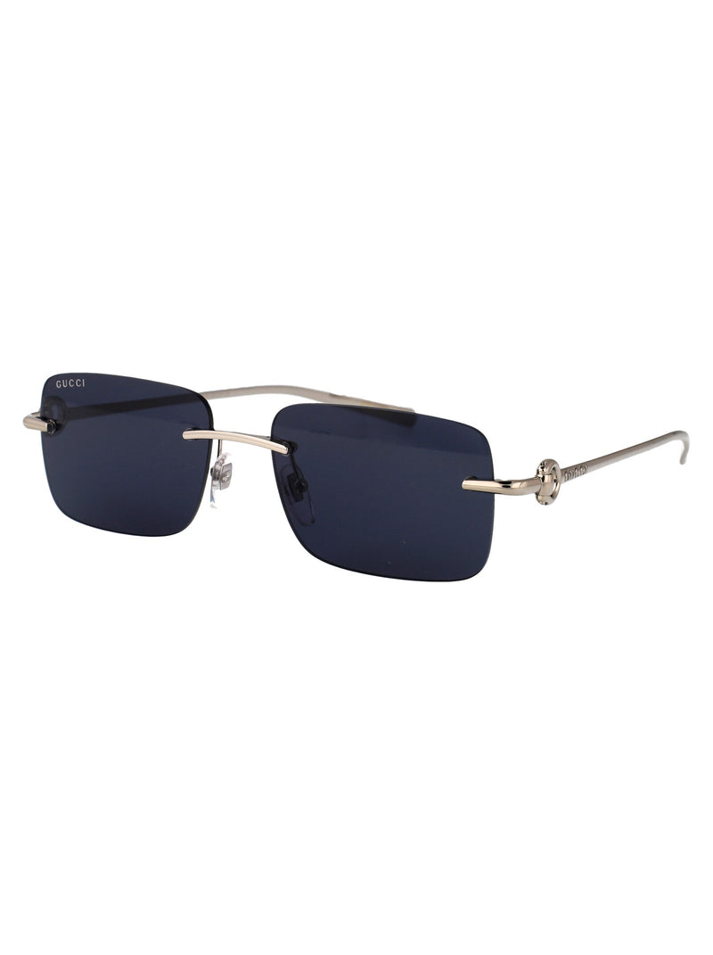 Gucci Gg1703s Rimless Metal Sunglasses — Silver