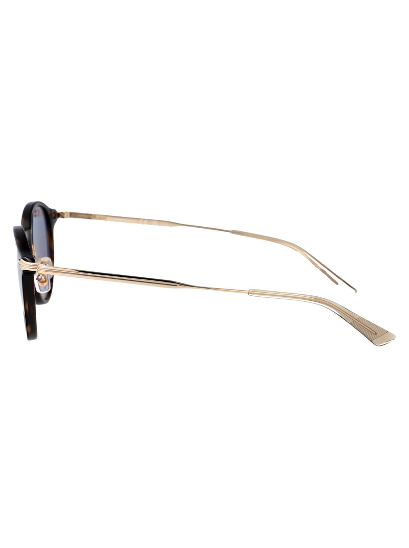 Montblanc Mb0362s Metal Round-Frame Sunglasses — Black