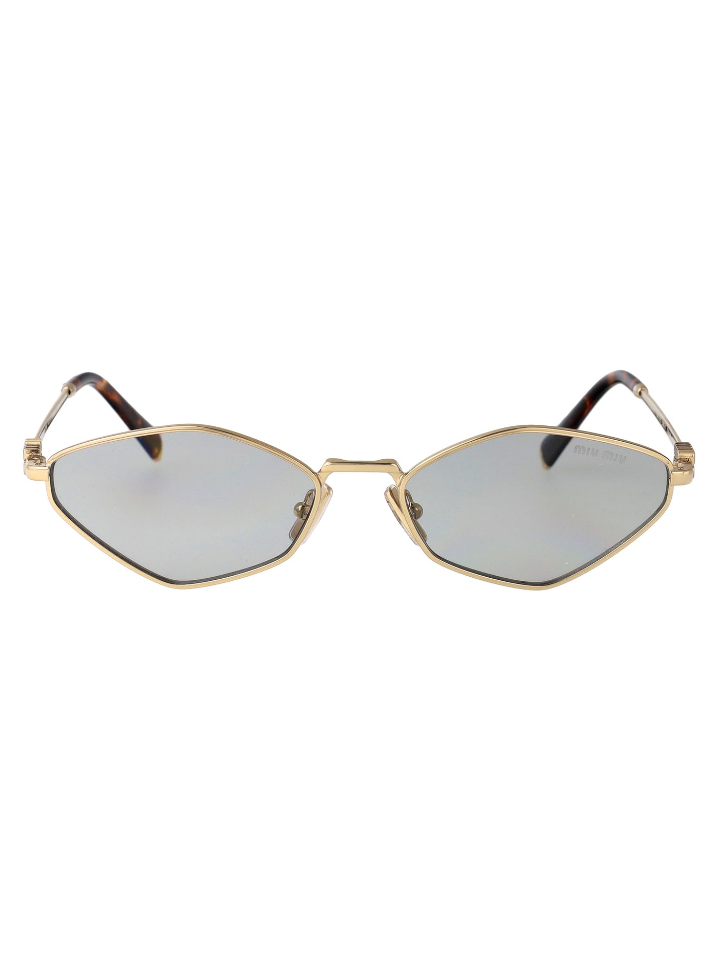 Miu Miu 0mu Pale Gold Metal Sunglasses —