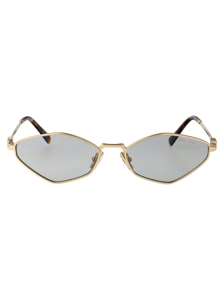 Miu Miu 0mu Pale Gold Metal Sunglasses —