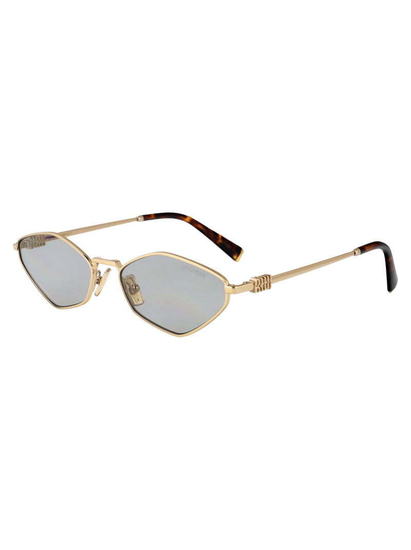 Miu Miu 0mu Pale Gold Metal Sunglasses —