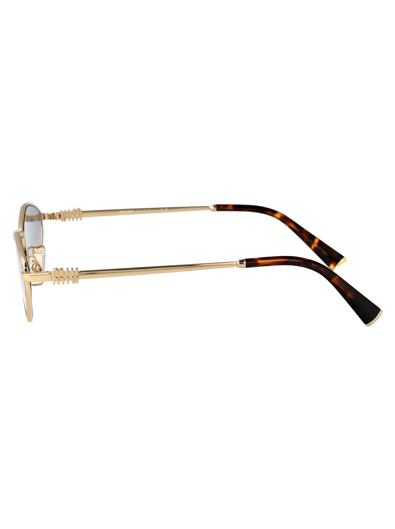 Miu Miu 0mu Pale Gold Metal Sunglasses —