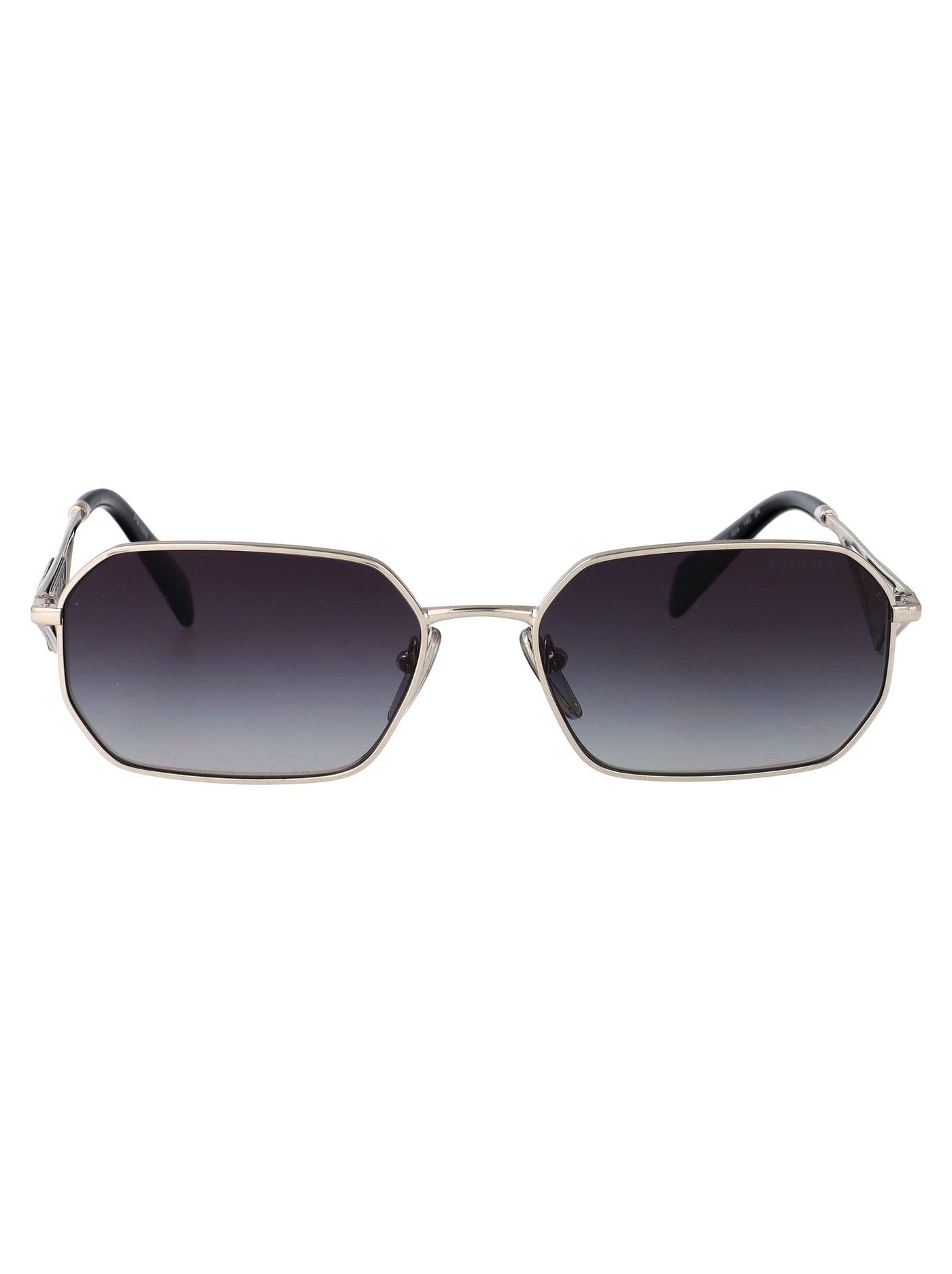 Prada 0pr Steel Frame Sunglasses — Silver