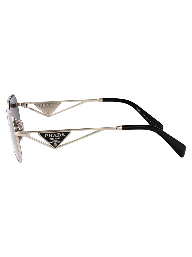 Prada 0pr Steel Frame Sunglasses — Silver