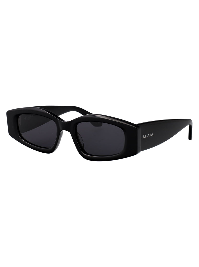 Alaïa Aa0079s Sculptural Acetate Sunglasses — Black