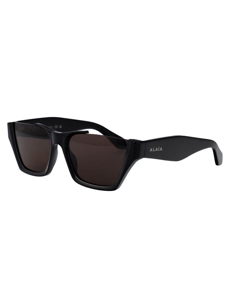 Alaïa Aa0081s Acetate Rectangle Sunglasses — Black