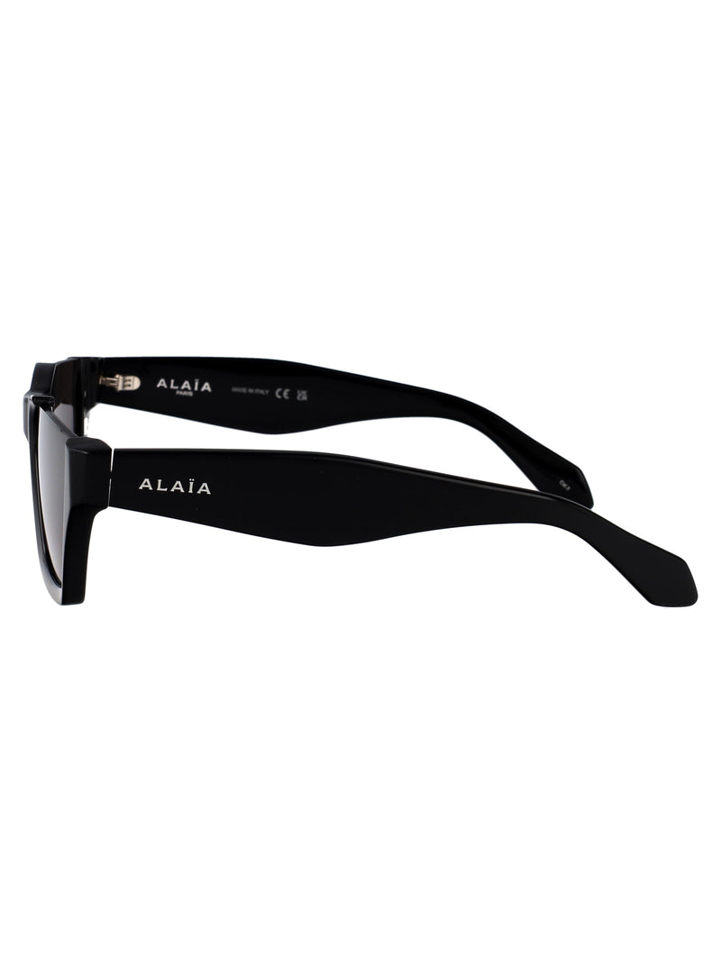 Alaïa Aa0081s Acetate Rectangle Sunglasses — Black