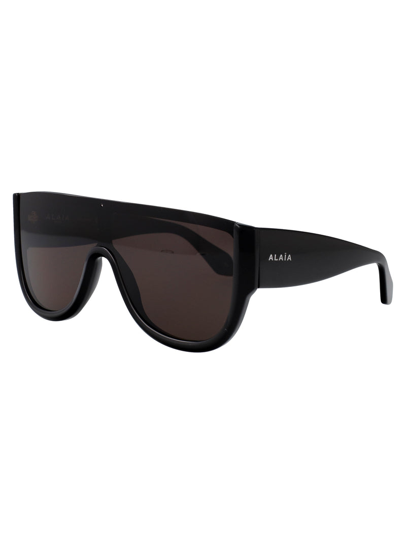 Alaïa Aa0087s Sculpted Acetate Sunglasses — Black